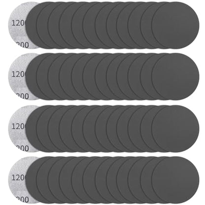 50 Pcs 2" Wet Dry Sandpaper, 1200 Grit, Hook & Loop - style: 1,200 Grit