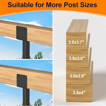 4x4 Heavy Duty Adjustable Angle Pergola Brackets Kit - color: C, size: 1pcs