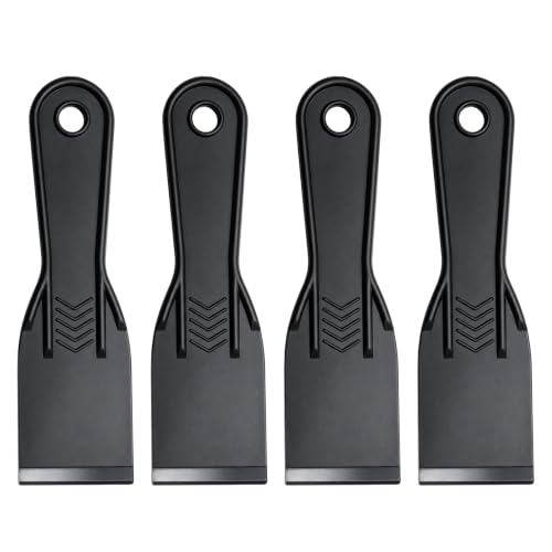 Jiozermi 16 Pack 2 Inch Black Plastic Putty Knife