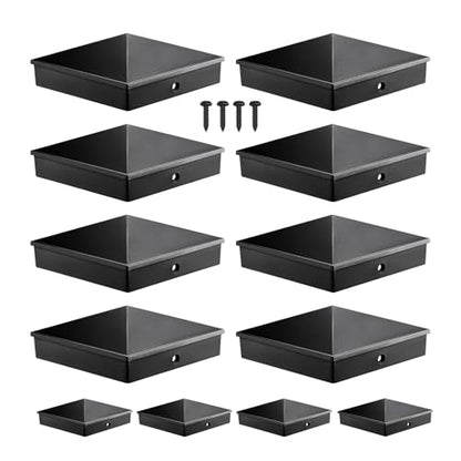 4x4 Post Caps Black (Fits 3.5"x3.5"), ASA Material - UV, Fade & Crack Resistant, Fence & Deck Post Caps 4x4 (12 Pack), Long-Lasting Protection for Outdoor Wood Posts - style: 4x4--12 Pack