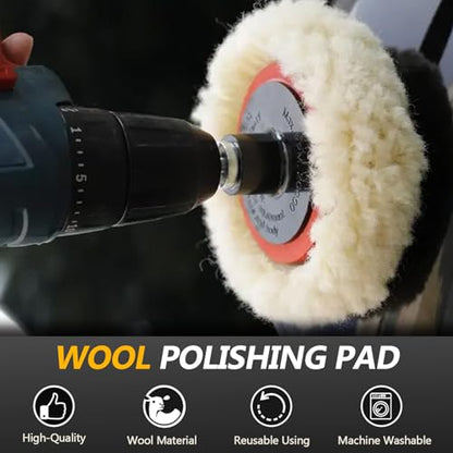 7 Inch Natural Wool Cutting Pads, 3-Pack