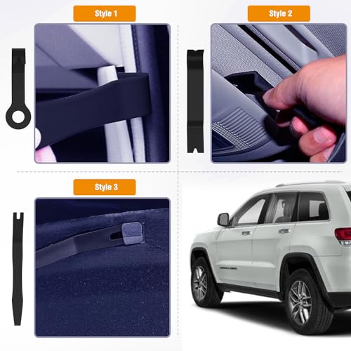 GOOACC 5PCS Auto Trim Removal Tool Kit Black - color: 5pcs Trim Removal Tool Black
