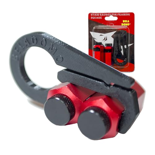 Stair Gauges for Framing Square and Rafter，Lengthen，Anti-Lost (Pair) - color: RED