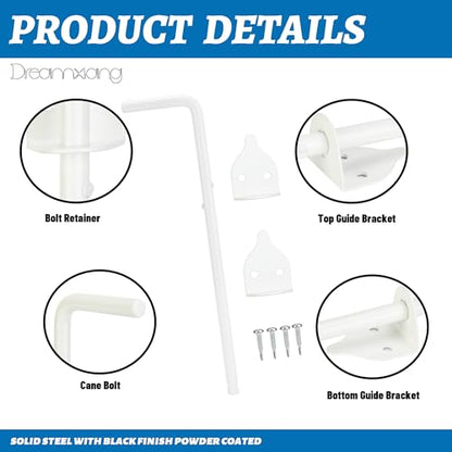 12" Heavy Duty Cane Bolt Gate Drop Rod Fence Hardware Ground Latch Stopper - size: 12 Inch