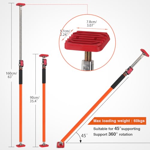 2 Pack Cabinet Jack Support Pole 35.4-63in Adjustable Telescopic Rod
