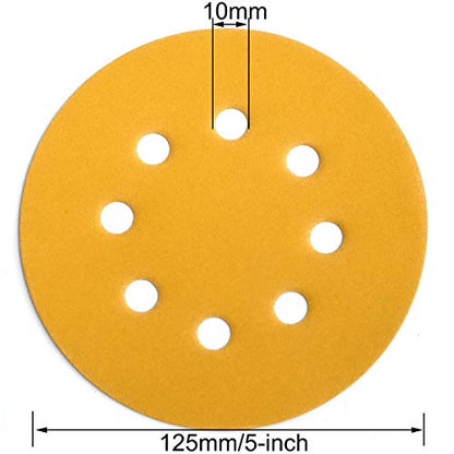 5-Inch 8-Hole Hook and Loop Sanding Discs 600-Grit, 200-Pack