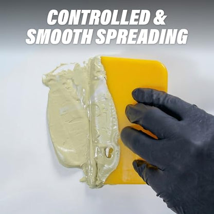 LAUCO Body Filler Spreaders 4 Inch, 50 Pack Reusable Plastic Auto Body Spreaders for Automotive Filler, Putty, Glaze, Caulk, Epoxy Resin and Paint - size: 4"
