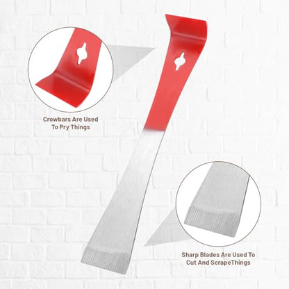 3PCS Pry Bar Scraper, Stainless Steel Bee Hive Tool Small Flat Pry Bar