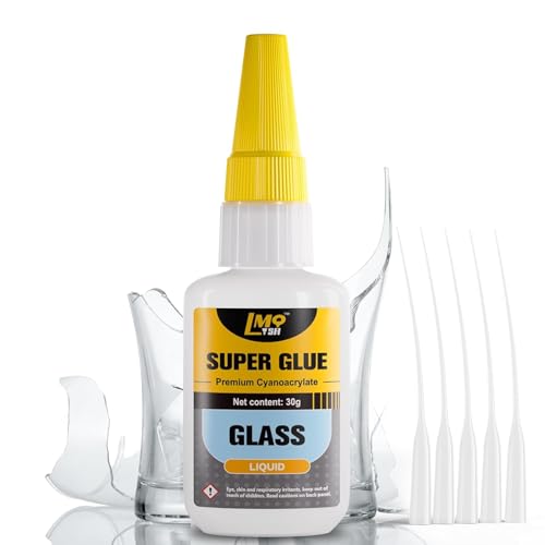 Glass Super Glue Clear 30g, Thin Superglue Crystal Repair Heavy Duty - size: 1oz-thin