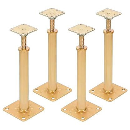 4 Pcs Adjustable Floor Jack House Floor Jacks Post Pole Galvanized House Jacks for Leveling, 11" - 16" Height Range, Load 6500-8850 Lbs Each, Telescoping Jack for Temporary Support - size: 11-16 inch