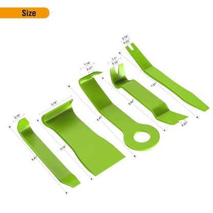 GOOACC 5PCS Auto Trim Removal Tool Kit Green - color: 5pcs Trim Removal Tool Green