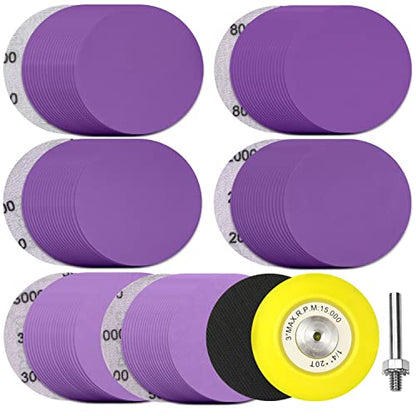 MAXMAN 3" Sanding Discs, 600-5000 Grit Wet/Dry Sandpaper, for Wood/Metal - style: 3 Inch