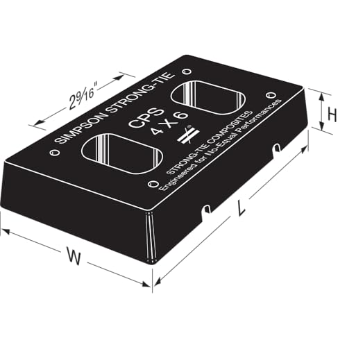 Simpson Strong-Tie CPS46 CPS Composite Plastic Standoff for 4x6
