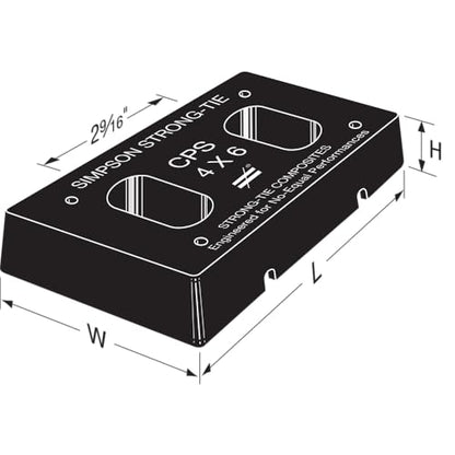 Simpson Strong-Tie CPS46 CPS Composite Plastic Standoff for 4x6