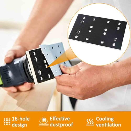 3 Pack 489252 RTS 400 Sanding Pad Soft 80x133mm 12 Hole
