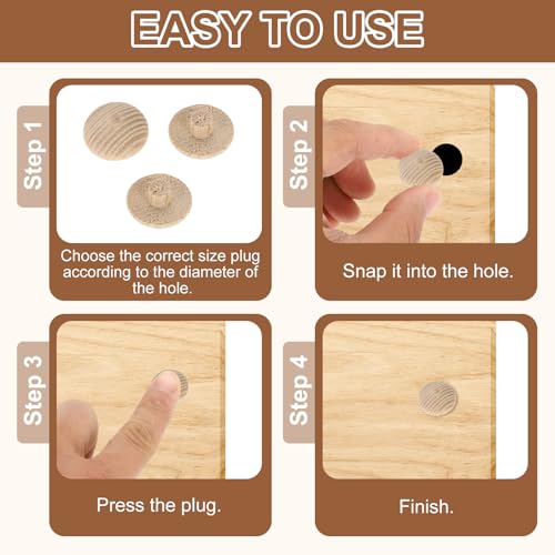 uxcell 20Pcs Wood Button Plugs, 28mm / 1.1" Hardwood Screw Hole Plug Mushroom Wooden Caps Buttons Ash Wood Plug for Furniture Woodworking Craft Decor (35mm x 28mm)