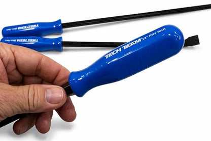 Pry Bar Set 5-Piece Heavy-Duty with Rolling Head & Chisel Tips Tech Team
