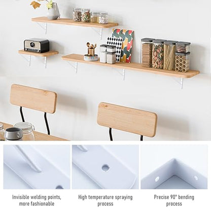 HOME MASTER HARDWARE Wall Shelf Brackets, 10x8 Inch L Brackets, 10 Pack - color: White, size: 10 inch x 8 inch-10pcs