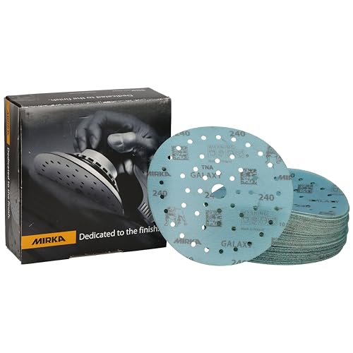 Mirka Galaxy Multifit 6 Inch Ceramic Discs, 240 Grit, Hook & Loop, 50 Pack - size: Grit 240