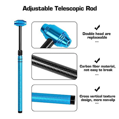 LadyRosian 16PCS Car Paintless Dent Repair Tools Aluminum Dent Hammer with Knock Down Head Tap Kit Leveling Telescopic Hammer Set for Car Hail Damage Repair - color: Repair Tool A