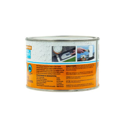 Gorilla Waterproof Patch & Seal Rubberized Sealant Paste, White, 1lb Can (Bulk Pack of 6)