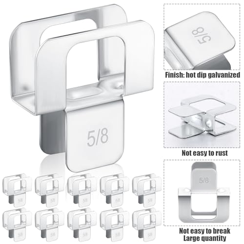Hicarer 100 Pcs Plywood H Clip for Roofing Panel Plywood, Silver, 5/8 Inch - color: Silver, size: 5/8 Inch