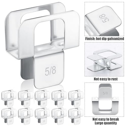Hicarer 100 Pcs Plywood H Clip for Roofing Panel Plywood, Silver, 5/8 Inch - color: Silver, size: 5/8 Inch