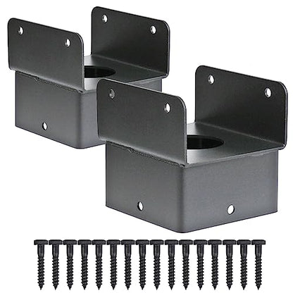 4x4 Post Anchor Connector (2 Pack), Stainless Steel Tie Bracket for 4x4 and 4x6 Wood Posts, Supporting Wood Beams - size: 4×4 - 4×6