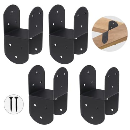 4 Pcs 4"x 4" Deck Post Caps Tie Brackets|Ineer Size(3.6"x 3.6") - size: 4"x 4" - 4 Pieces, style: Deck Post Caps Tie Brackets