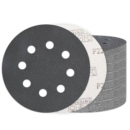 100PCS 5 Inch Sanding Discs 220 Grit, Wet Dry Hook and Loop Sandpaper - style: 220Grit
