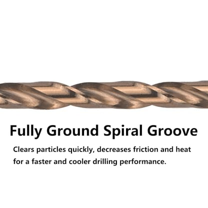 3/16 in. x 6 in. Cobalt Aircraft Extension Drill Bits Set(5PCS), M35 High Speed Steel Drill Bit Extra Long Deep Hole Drilling for Stainless Steel, Plastic and Wood - size: 3/16"x6"(5PCS)