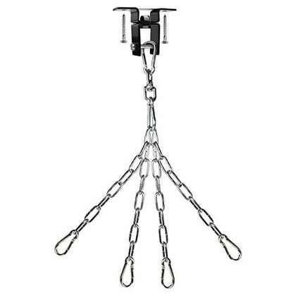 Yes4All Punching Bag Hanger, Stainless Steel Swivel Chain with 4 Snap Hooks for Heavy Bag, Gym Swing, Trapeze, and Hammock - color: Wood Beam Hanger with chain