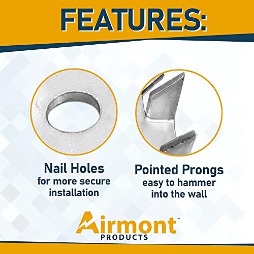 (200 Pack) Airmont Products 3'' Safety Nail Plate for Wood Studs 16-Gauge Steel, 1.5 x 3 Inch, Protect Plumbing and Wiring, Sharp Pointed Prongs, Anti-Nail Protection Plate Shield, Made in USA - color: 3"