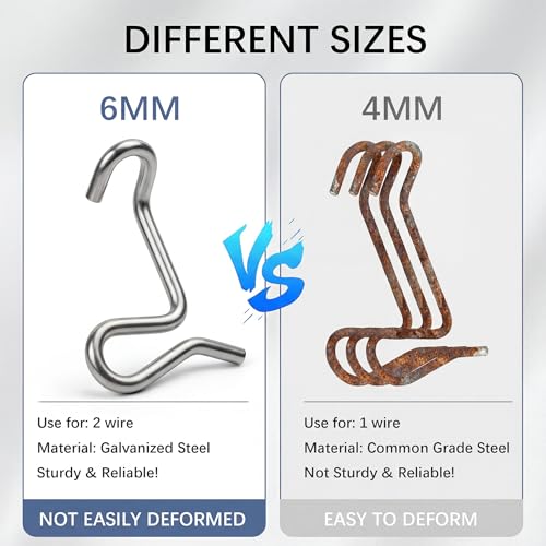 30 Pack 6mm Fence Wire Tighteners with 1 Tightener Tool Combo, 1/4" Barb Wire Tightener Clips Fence Tools Wire Tensioner for Fast Tightening Metal Fence Post Farm Garden Fenc（Tighteners Handle）