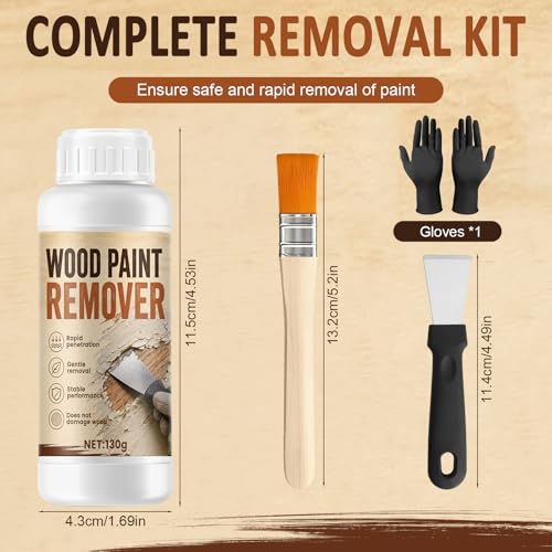 JAOJAO Advanced Paint & Varnish Remover for Wood, Quickly Dissolve, 150g