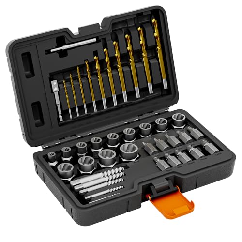 40PCS Metric Bolt & Screw Extractor Set and Left Hand Drill Bit Set - size: 40PCS