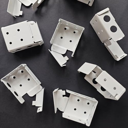 2pcs Mini Blind Brackets, Metal Window Blind Brackets, White Window Blinds Headrail Holder Bracket for Low Profile Blinds - size: 2-1/2x1-3/4inch