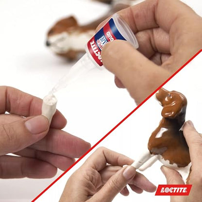 Loctite Super Glue Liquid Longneck Bottle, 10g Bottle (Pack of 6) Instant Adhesive for Plastic, Wood & Metal, Clear Superglue with Extra Long Precision Nozzle, Quick‑Dry Formula - size: 10g, style: 6 Pack