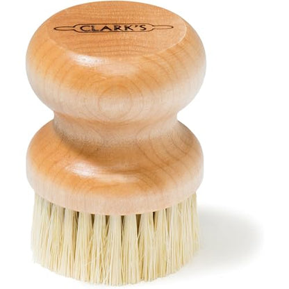 CLARK'S Cutting Board Oil & Wax Brush with Maple Wood Handle - Round - size: Small