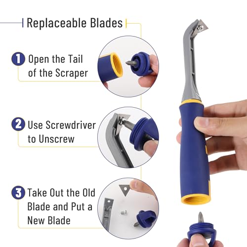 Bates- Carbide Scraper, 1-Inch, Three-Edged Tungsten Steel Blade, Paint Scraper Tool - size: 1 Inch 1 Pack