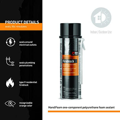24 oz Fireblock Sealant Straw Foam - style: Straw Foam