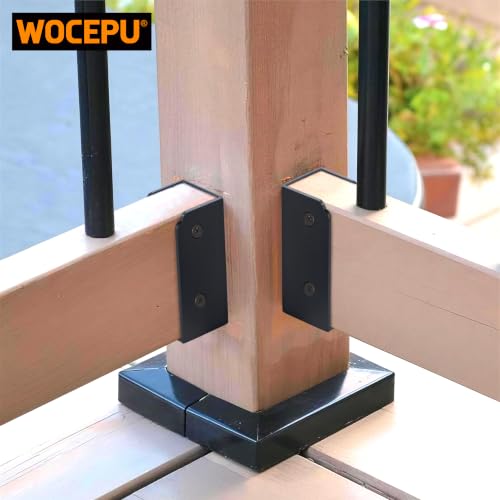 Deck Railing Connectors for 2"x4" (Actual 1.5"x3.5") Railing Wood Post (Parallel, 8pcs) - size: Parallel