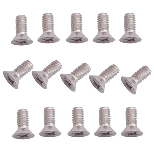 100 Pack 12-24 x 1/2" Silver Flat Head Machine Screws, Full Thread - color: Silver