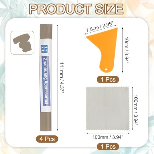 uxcell 4Pcs Wood Filler Sticks,Wood Repair Kit,Champagne - color: Champagne