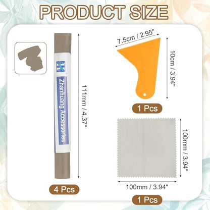 uxcell 4Pcs Wood Filler Sticks,Wood Repair Kit,Champagne - color: Champagne