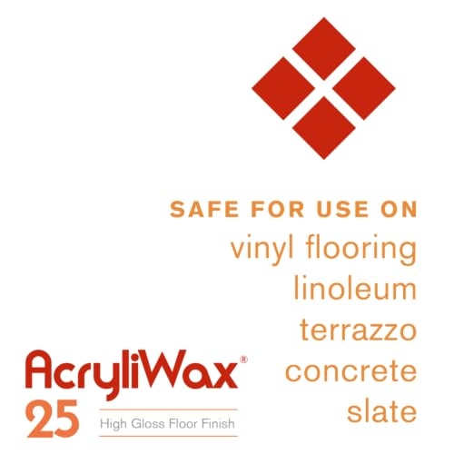 Acryliwax 25 High Solids & High Gloss Commercial Floor Wax & Finish - Case of 4 Gallons… - size: 128 Fl Oz (Pack of 4)