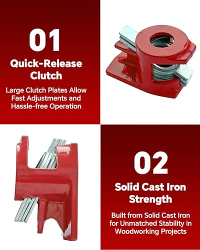 ATPEAM 6 Pack 1/2'' Pipe Clamps for Woodworking Pipe Clamp Fixture - size: 1/2"