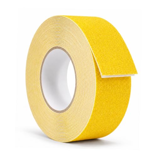 WOD Heavy Duty Anti Slip Tape Yellow - 2 inch x 30 ft. Non Skid Treads Weather Proof Indoor/Outdoor Traction Tape for No Slip Stairs ASTC32 - color: Yellow, size: 2 Inch (50mm)