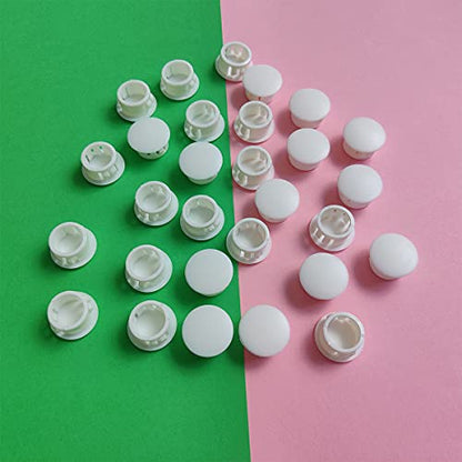 30 Pcs White Hole Plugs 16mm (5/8") Plastic Hole Plugs, Plastic Plug - size: 16mm (5/8")