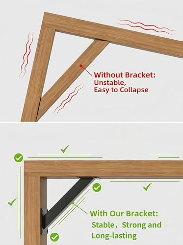 Heavy Duty Pergola Brackets Kit-8PC 45° Angle Support Brackets